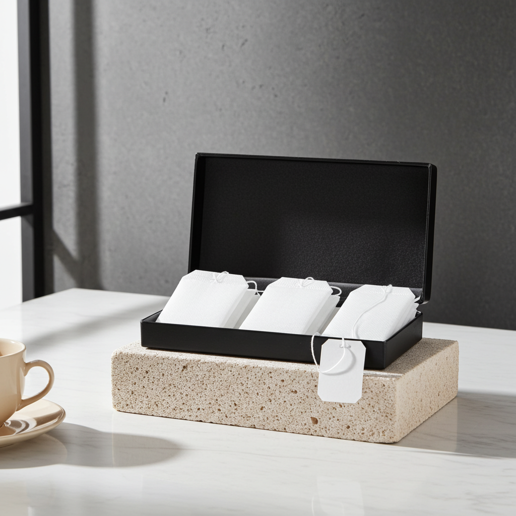 20 Disposable Tea Bags (2" X 2") with Drawstring