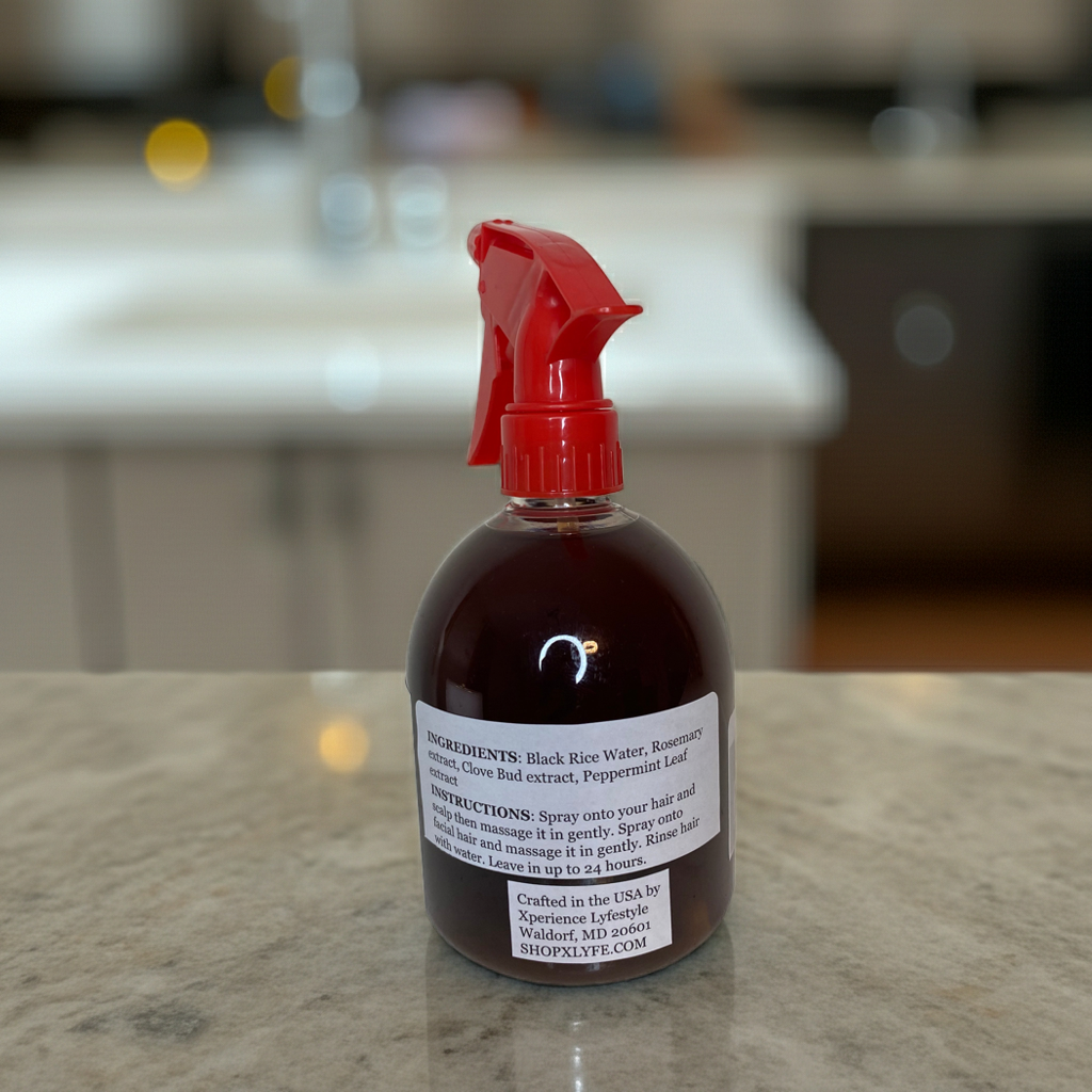 Follicle Fusion Black Rice Water Spray 16oz