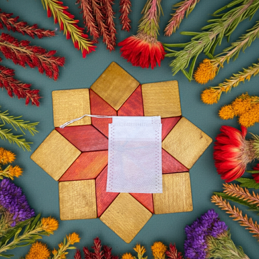 20 Disposable Tea Bags (2" X 2") with Drawstring